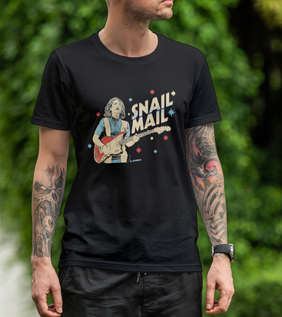 Snail Mail Lush Indie Rock Distressed Guitar T-Shirt