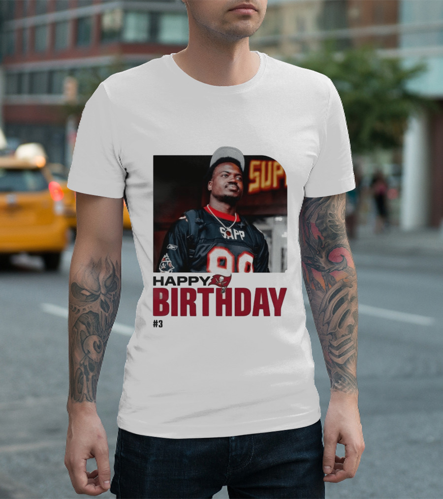 Happy Birthday Rueben Jr. Sapp Jersey #3 Football T-Shirt