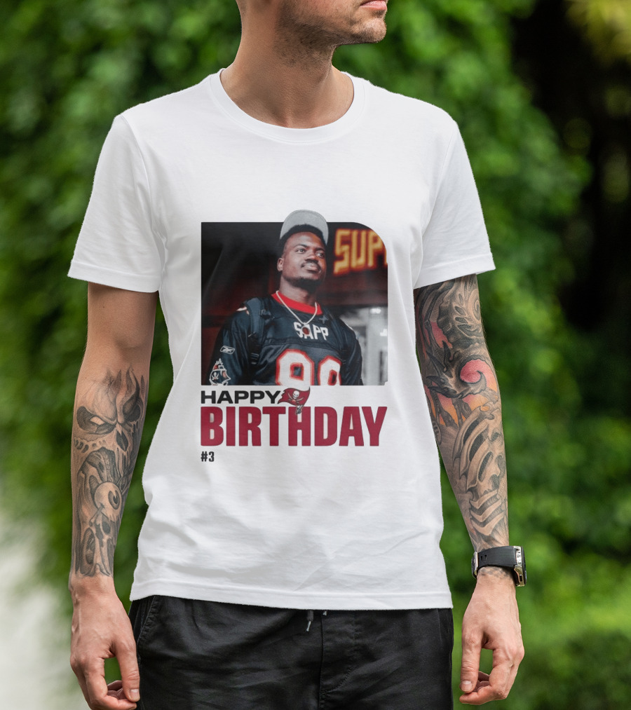 Happy Birthday Rueben Jr. Sapp Jersey #3 Football T-Shirt