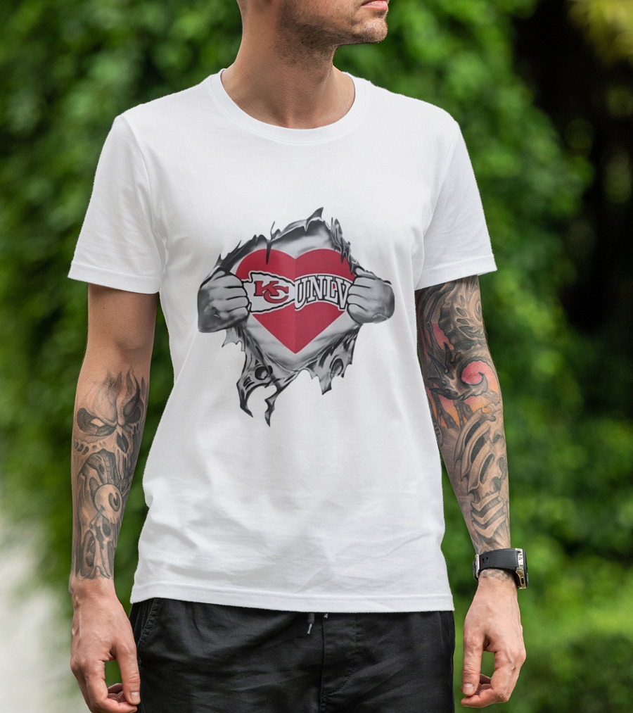 Kansas City Chiefs UNLV Rebels Heart T-Shirt