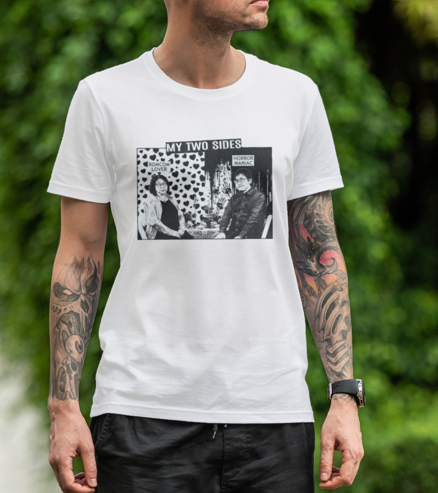 Rumiko Takahashi And Junji Ito My Two Sides Romcom Lover Horror Maniac T-Shirt