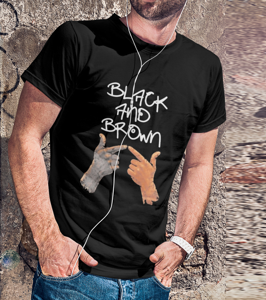 Black And Brown Hand Gesture Unity Solidarity T-Shirt