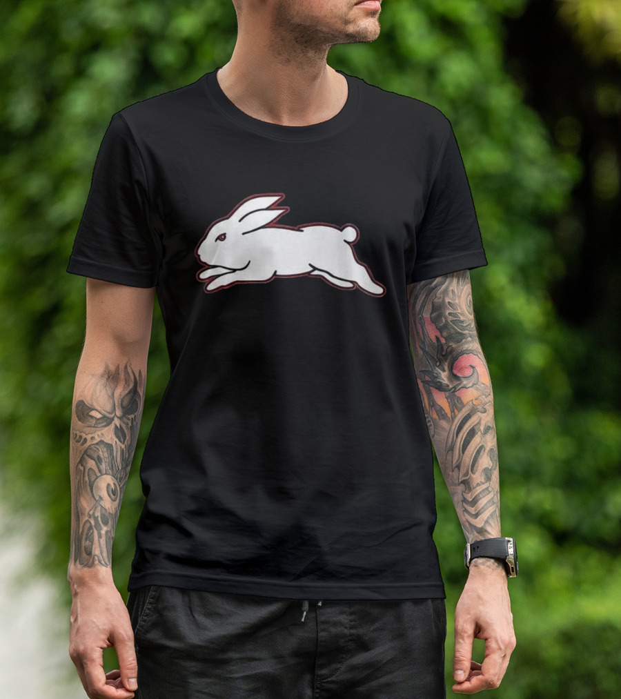 Jai 100th Game South Sydney Rabbitohs Iconic Rabbit Logo Celebration T-Shirt