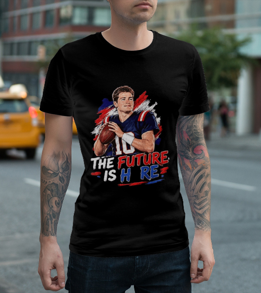 Mac Jones New England Patriots The Future Is Here Football T-Shirt