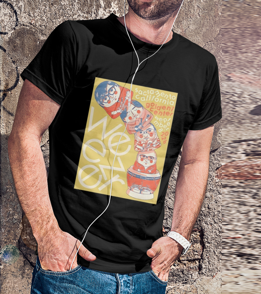 Sacramento California Golden 1 Center September 8 2026 Weezer Concert Matryoshka Dolls T-Shirt