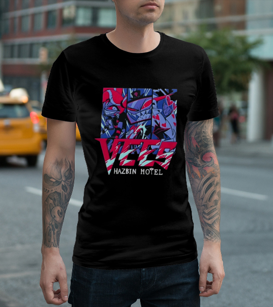 Vees Hazbin Hotel Cartoon Demon Characters T-Shirt