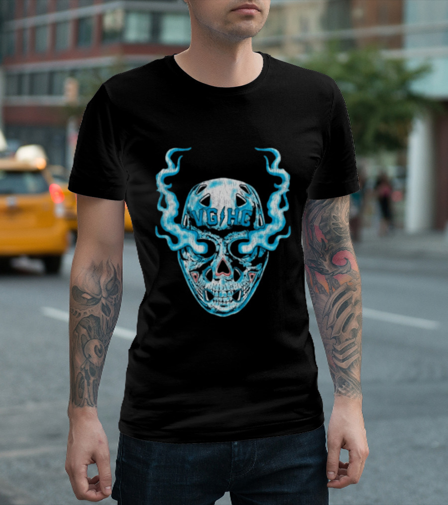 Violent Gentlemen Hockey Club VGHC Skull Mask Smoky Blue T-Shirt