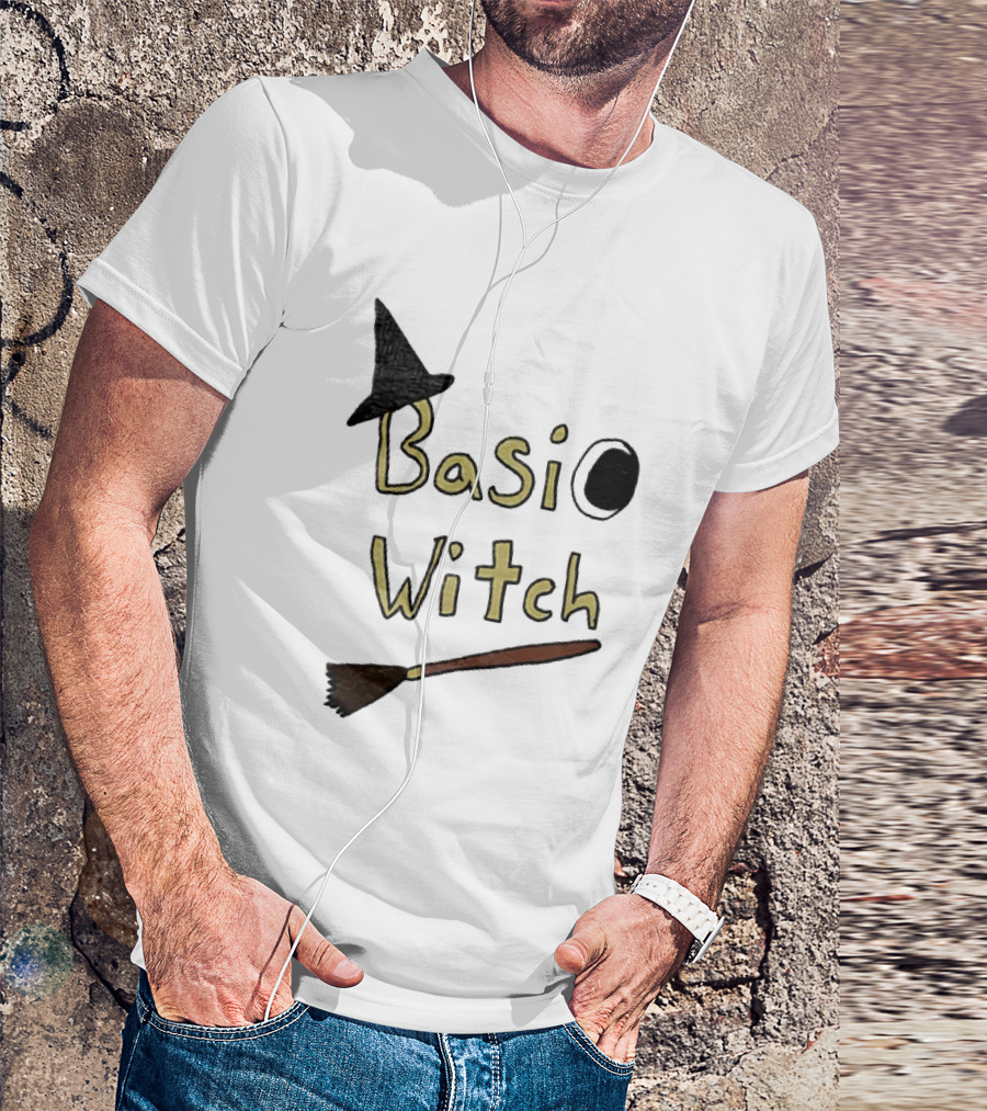 Basic Witch Halloween Witch Hat Broomstick T-Shirt