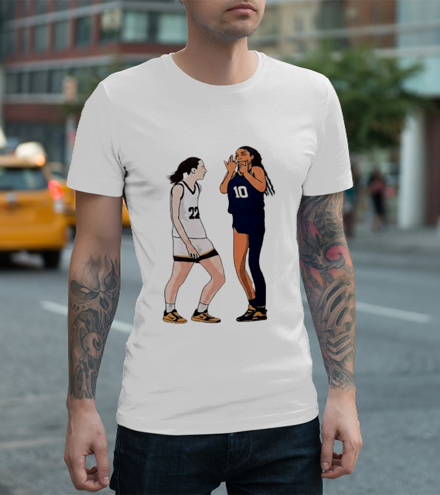 Caitlin Clark Angel Reese Basketball Rivalry 22 Vs 10 T-Shirt