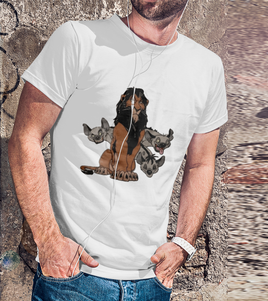 Disney The Lion King Scar And Hyenas Cartoon Characters T-Shirt