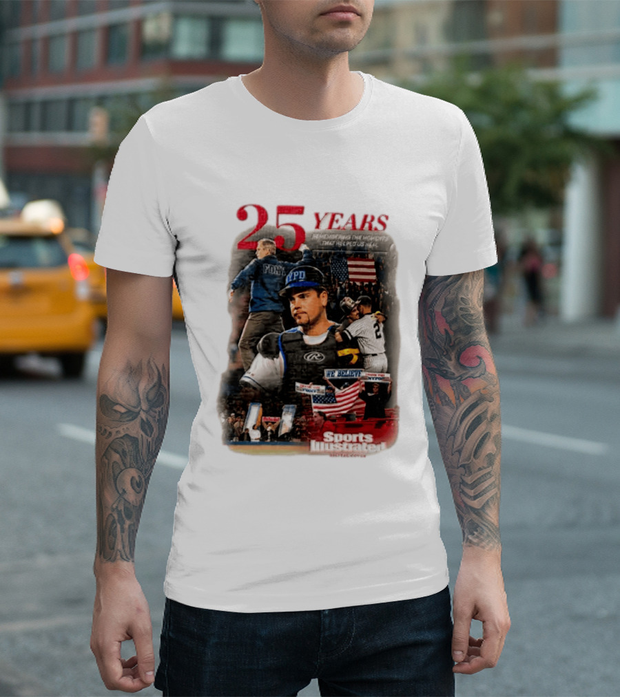 25 Years George W Bush Mike Piazza New York Mets Remembering 9 11 Sports Illustrated T-Shirt