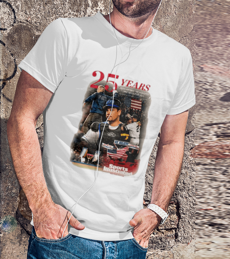 25 Years George W Bush Mike Piazza New York Mets Remembering 9 11 Sports Illustrated T-Shirt