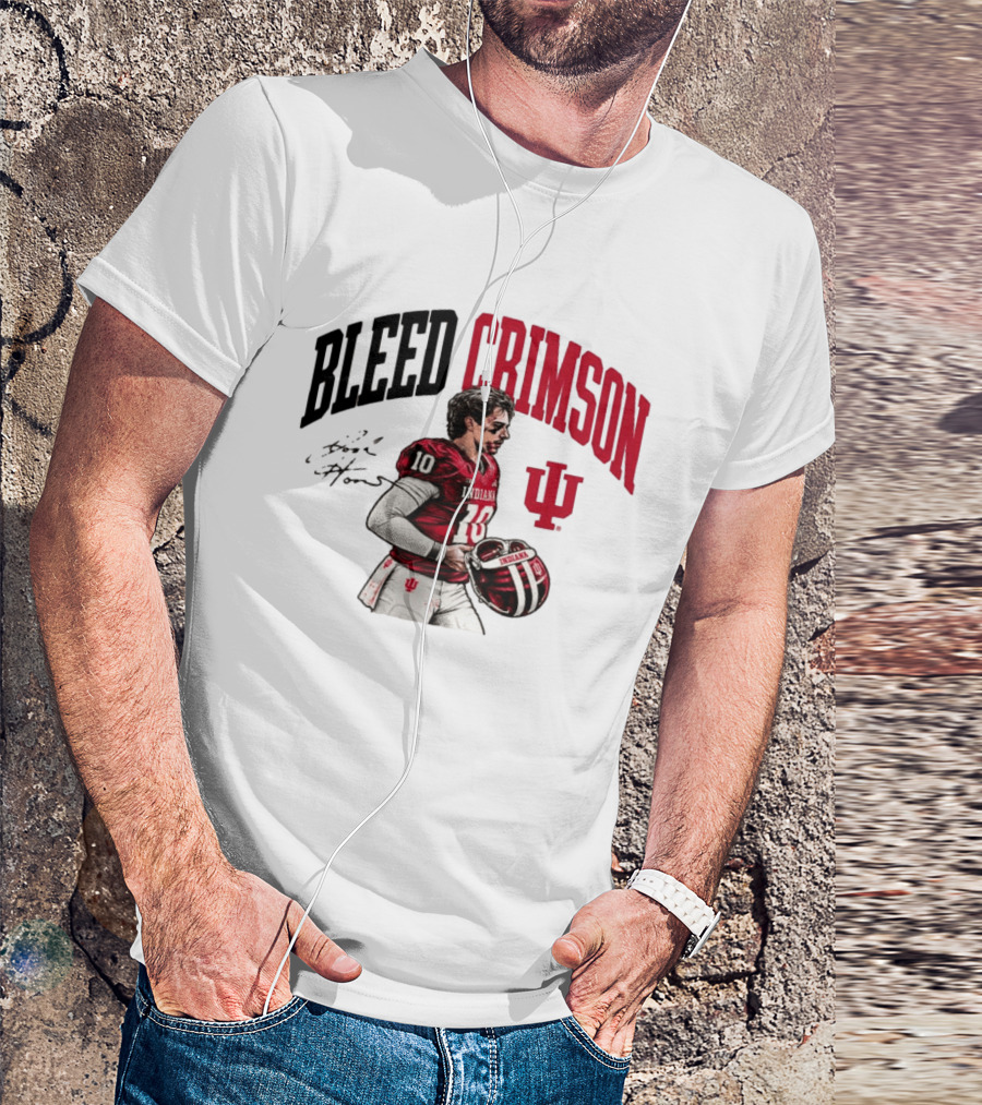 Bleed Crimson Indiana Josh Hoover IU Football T-Shirt