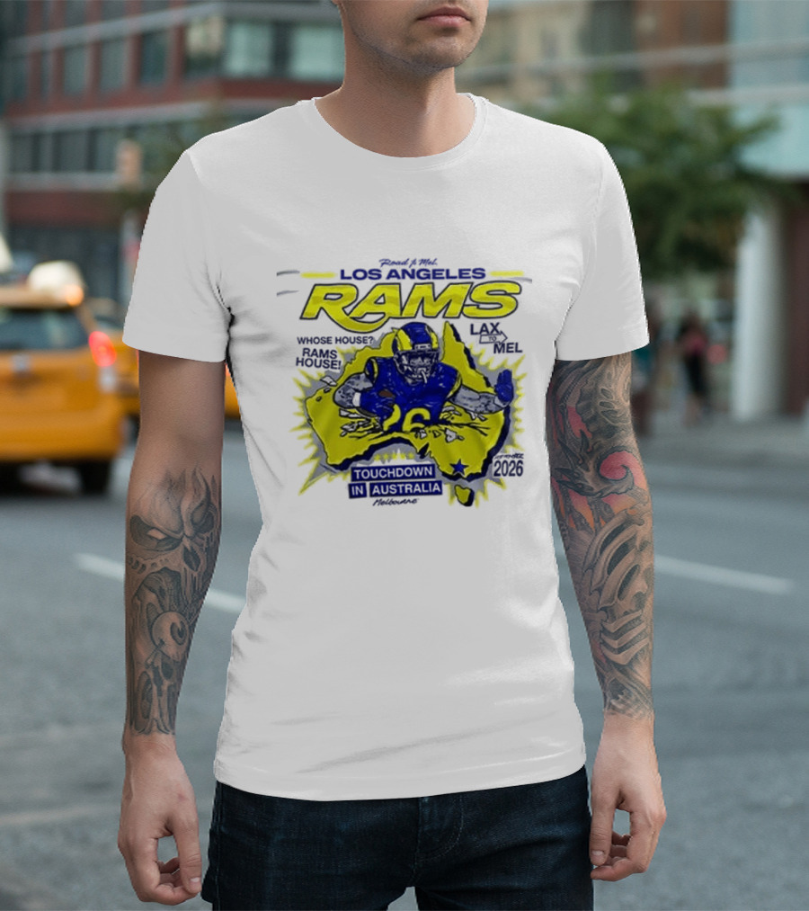 Los Angeles Rams Touchdown Fans Support Down Under Australia T-Shirt