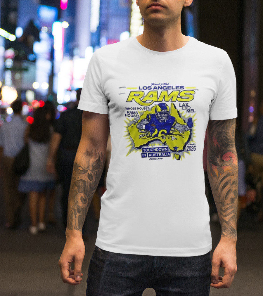 Los Angeles Rams Touchdown Fans Support Down Under Australia T-Shirt