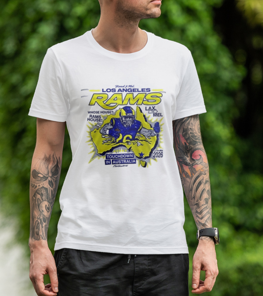 Los Angeles Rams Touchdown Fans Support Down Under Australia T-Shirt