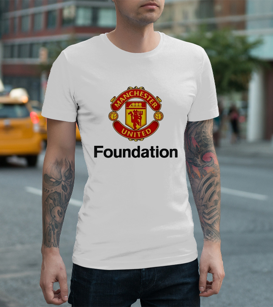 Manchester United Foundation Logo Man Utd Charity Football Initiative T-Shirt