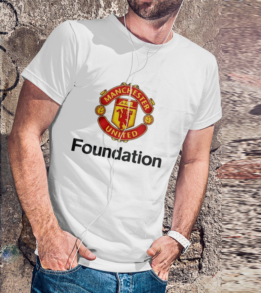 Manchester United Foundation Logo Man Utd Charity Football Initiative T-Shirt