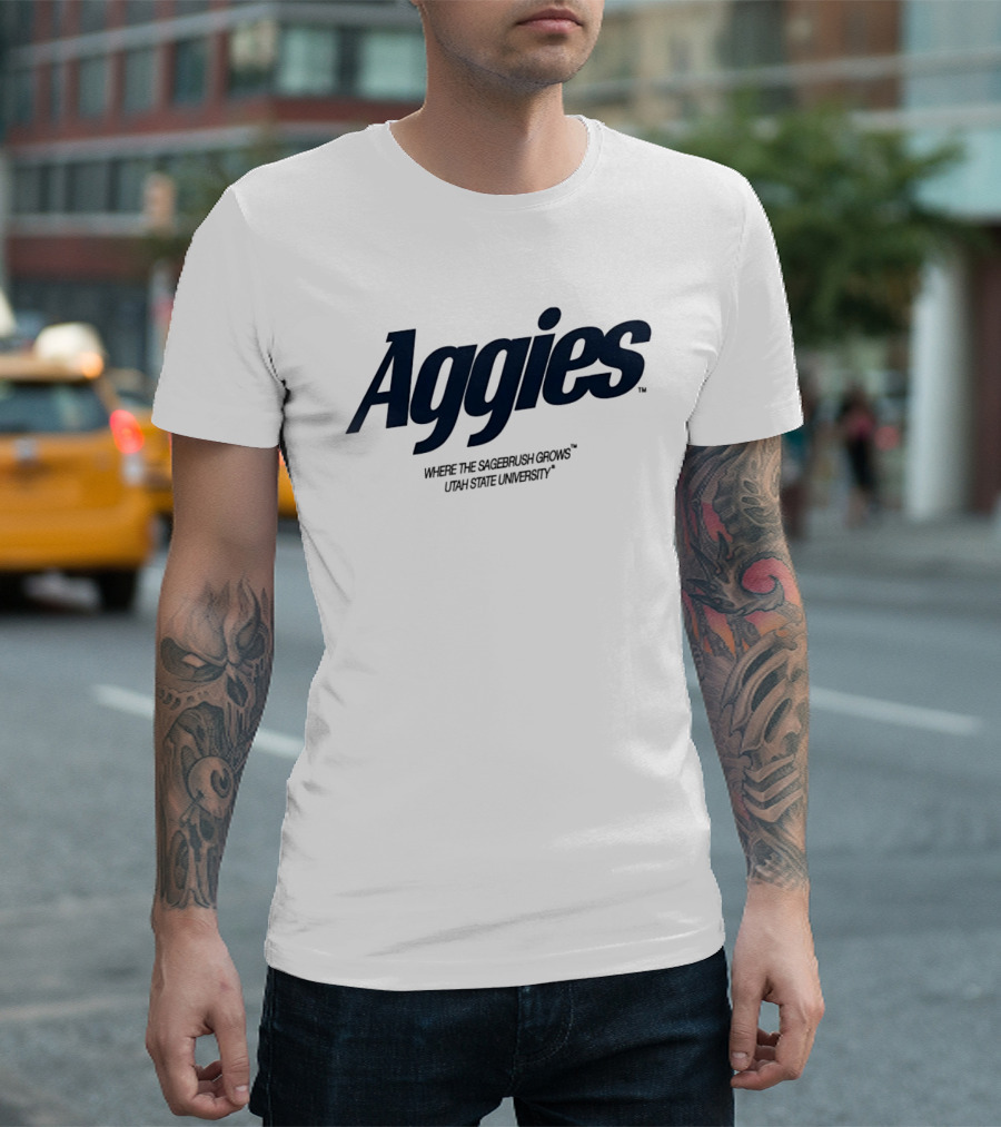 Aggies Where The Sagebrush Grows Utah State University T-Shirt
