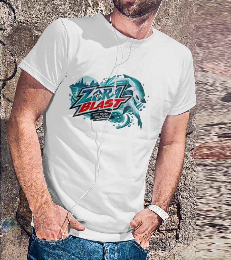 Zora Link The Legend Of Zelda Zora Blast Deep Water Flavor T-Shirt