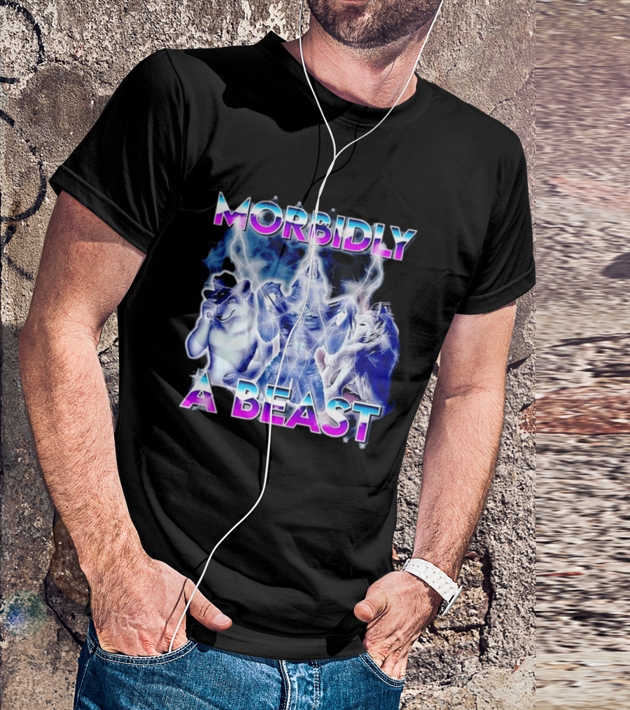 Morbidly A Beast Werewolf Aesthetic Electric Wolves T-Shirt
