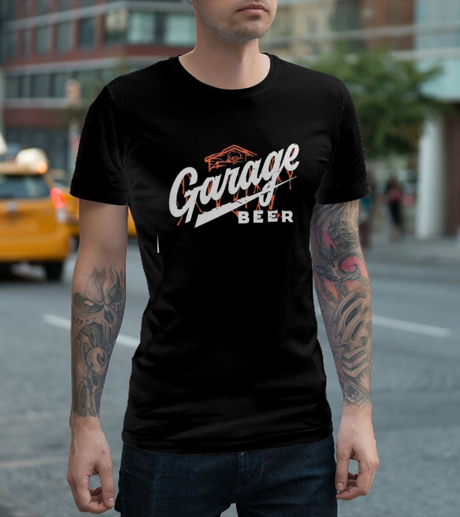 Garage Beer Distressed Style Vintage Aesthetic T-Shirt