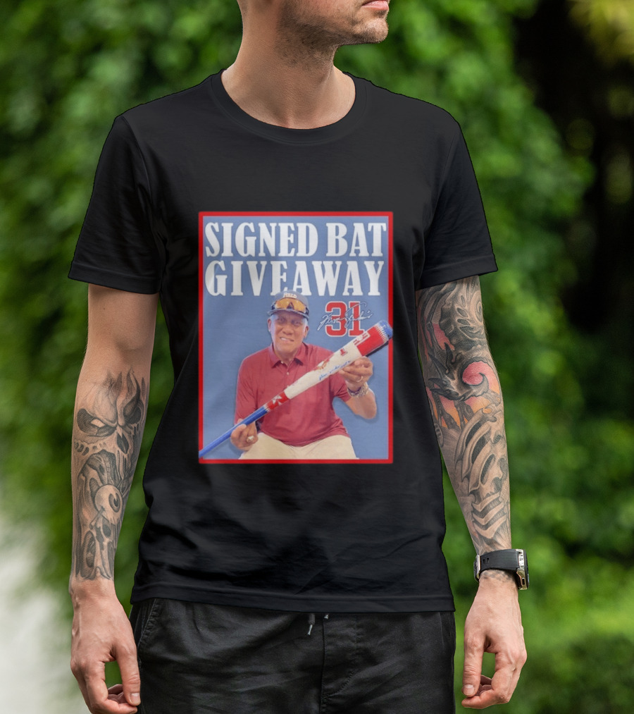Ferguson Jenkins Signed Bat Giveaway 31 Autograph Event T-Shirt