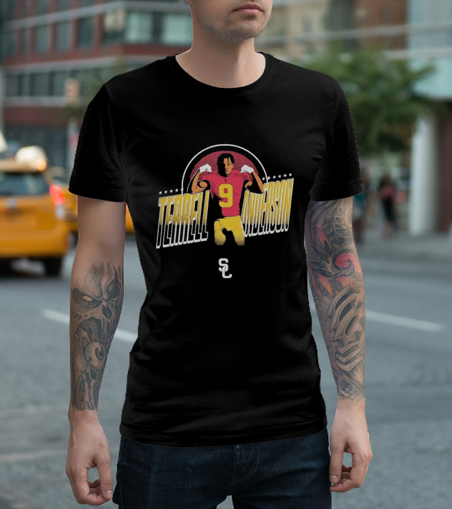 Terrell Anderson USC Trojans Football Number 9 SC T-Shirt