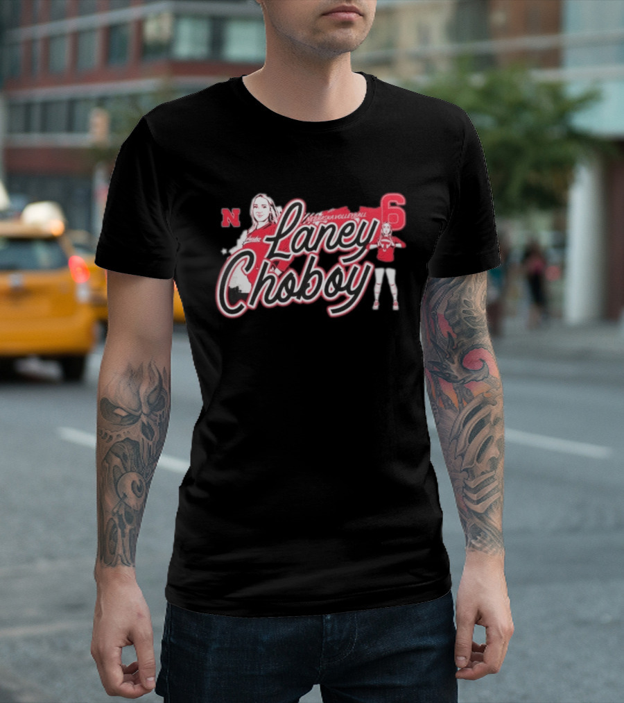 Laney Choboy Nebraska Volleyball Cornhusker Graffiti Style 6 T-Shirt