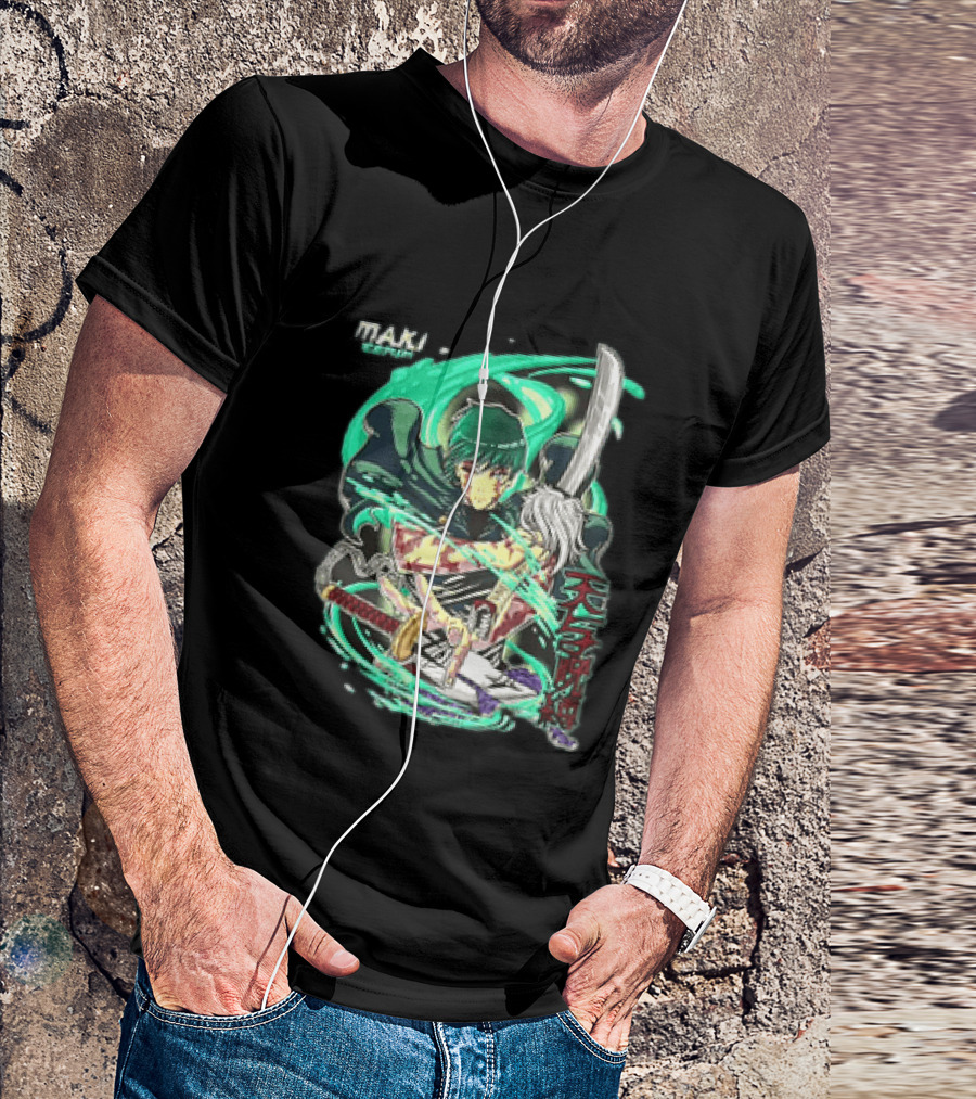 Maki Zenin Jujutsu Kaisen Tenyo Jubaku Heaven's Restriction Anime Sword T-Shirt