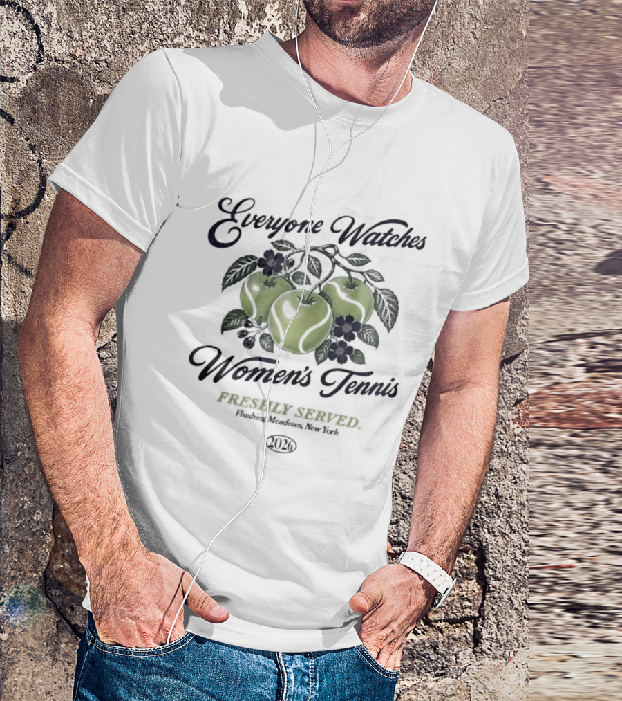 Everyone Es Women's Tennis Freshly Served Flushing Meadows New York T-Shirt