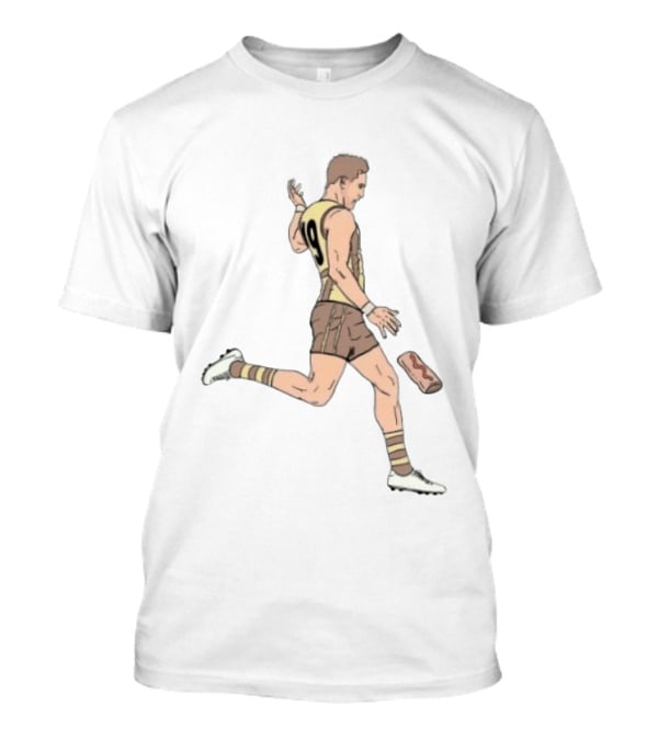 Jack Gunston Number 19 Kicking Hawthorn Hot Dog T-Shirt
