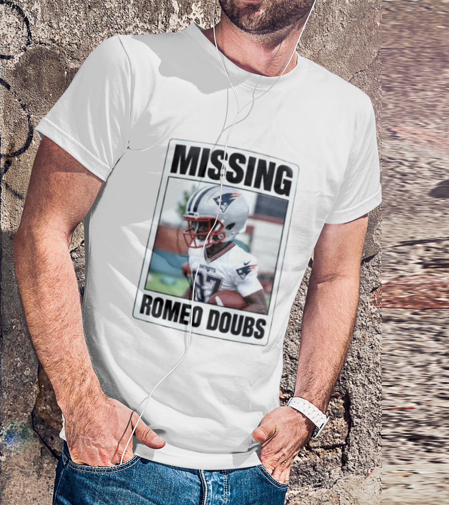 Missing Romeo Doubs New England Patriots T-Shirt