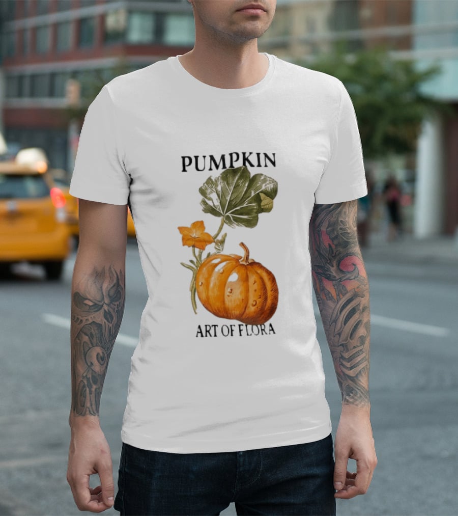 Pumpkin Art Of Flora Botanical Nature Harvest T-Shirt