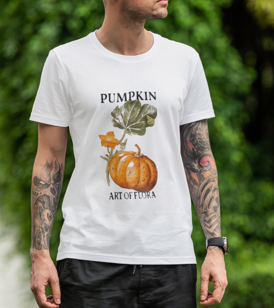 Pumpkin Art Of Flora Botanical Nature Harvest T-Shirt