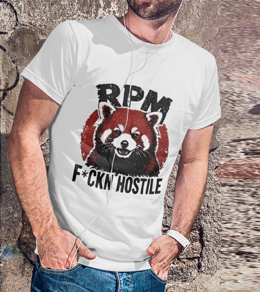 RPM Fckn Hostile Red Panda Fierce Cartoon T-Shirt