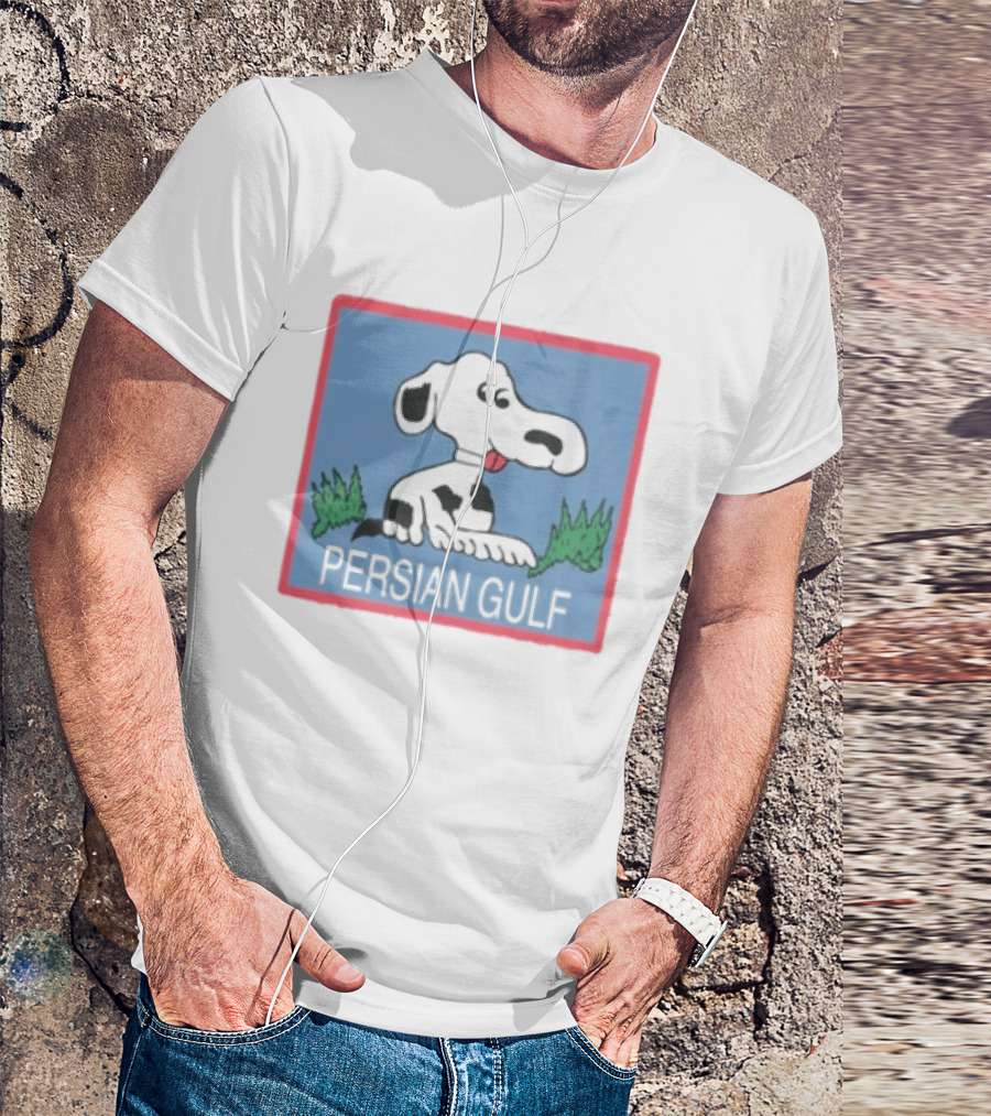 Snoopy Persian Gulf Camouflage Peanuts Cartoon T-Shirt