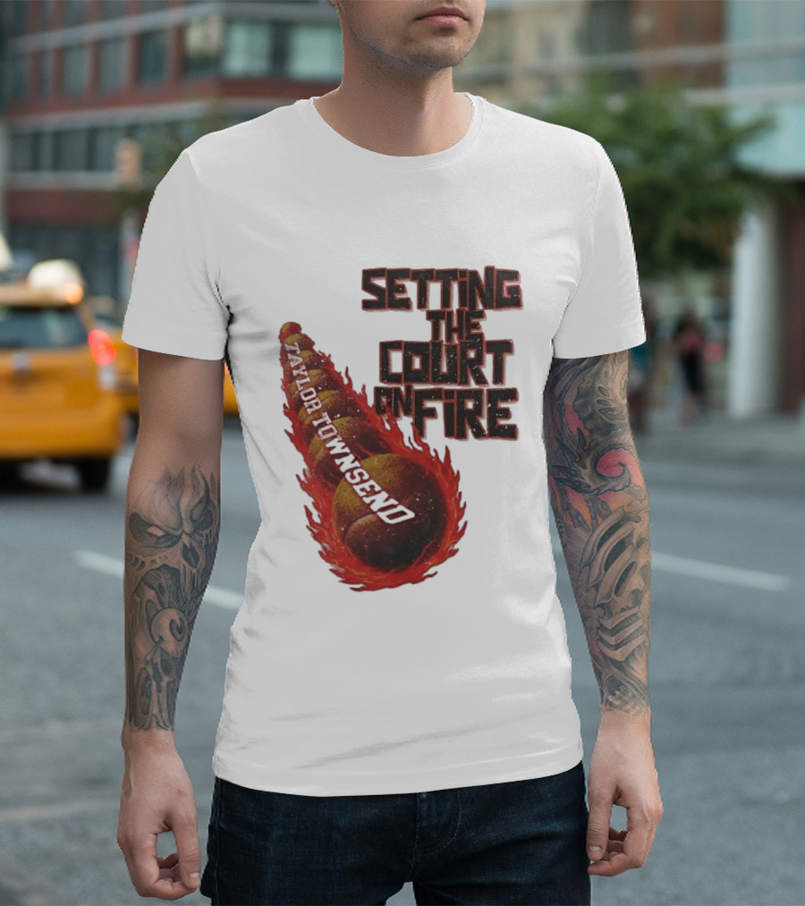Taylor Townsend Setting The Court On Fire Tennis Flameball T-Shirt