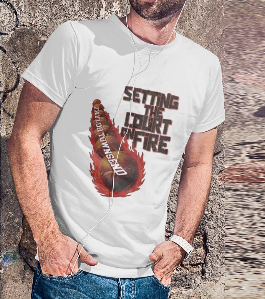 Taylor Townsend Setting The Court On Fire Tennis Flameball T-Shirt