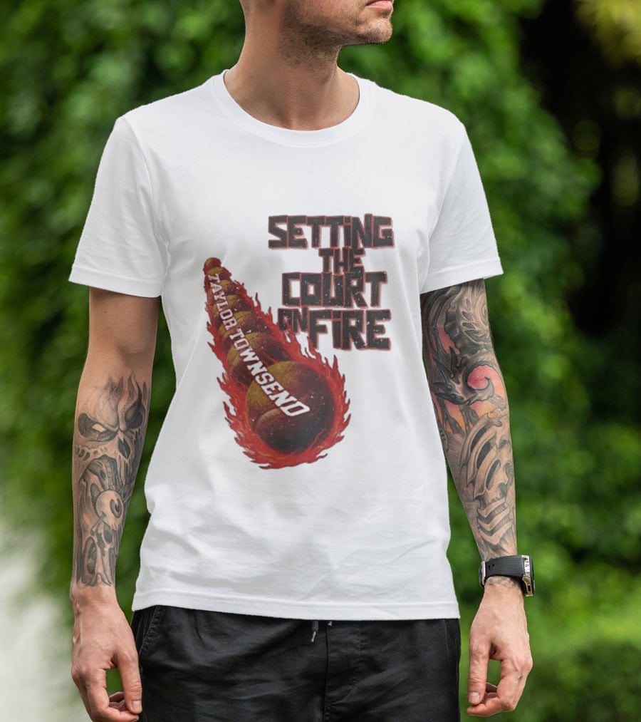 Taylor Townsend Setting The Court On Fire Tennis Flameball T-Shirt