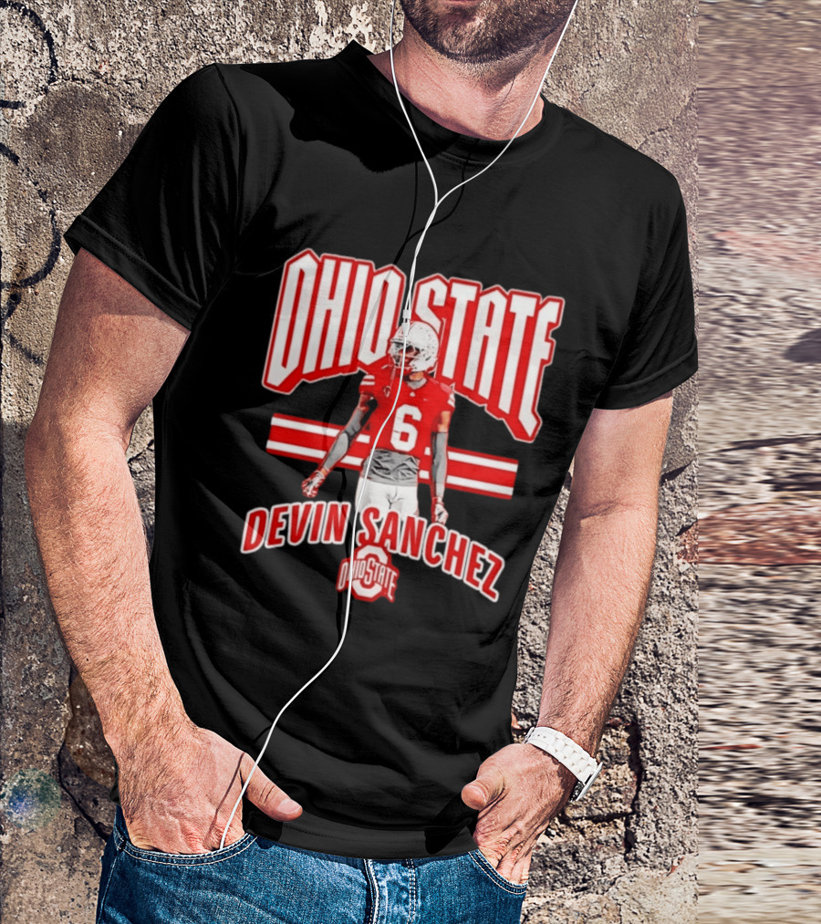 Ohio State Buckeyes Devin Sanchez Number 6 Fan T-Shirt