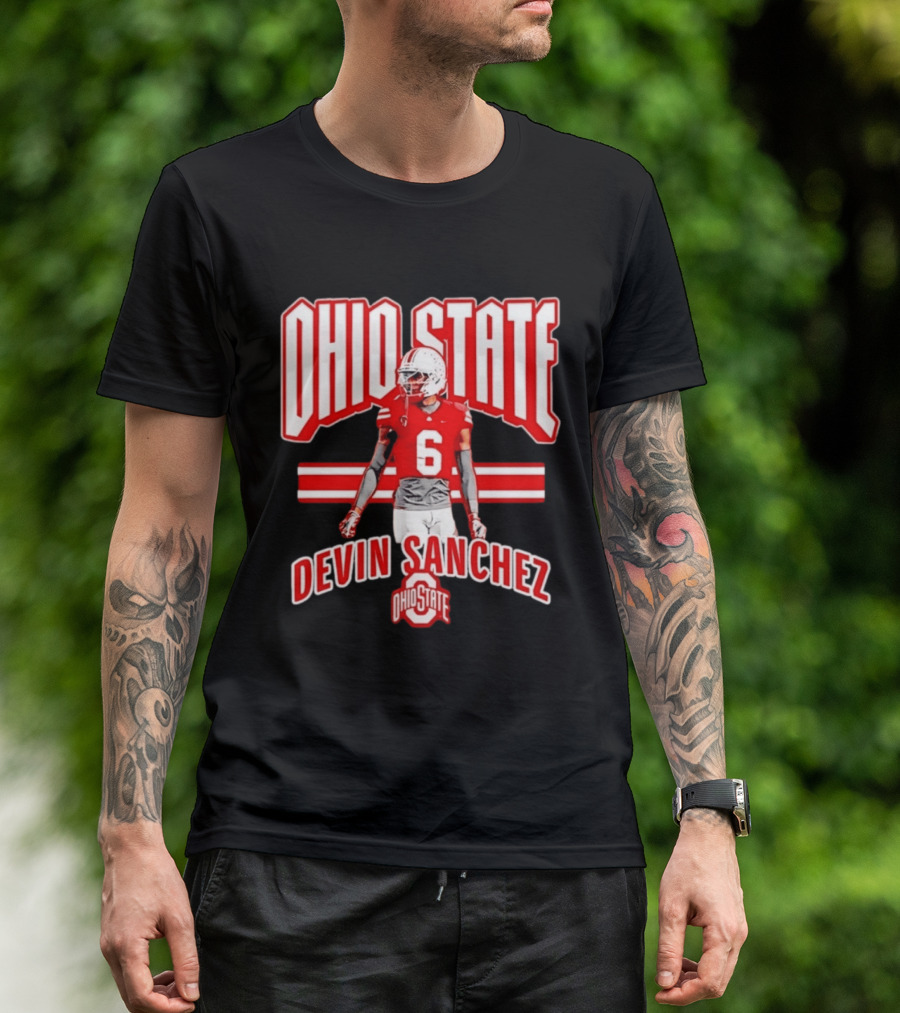 Ohio State Buckeyes Devin Sanchez Number 6 Fan T-Shirt