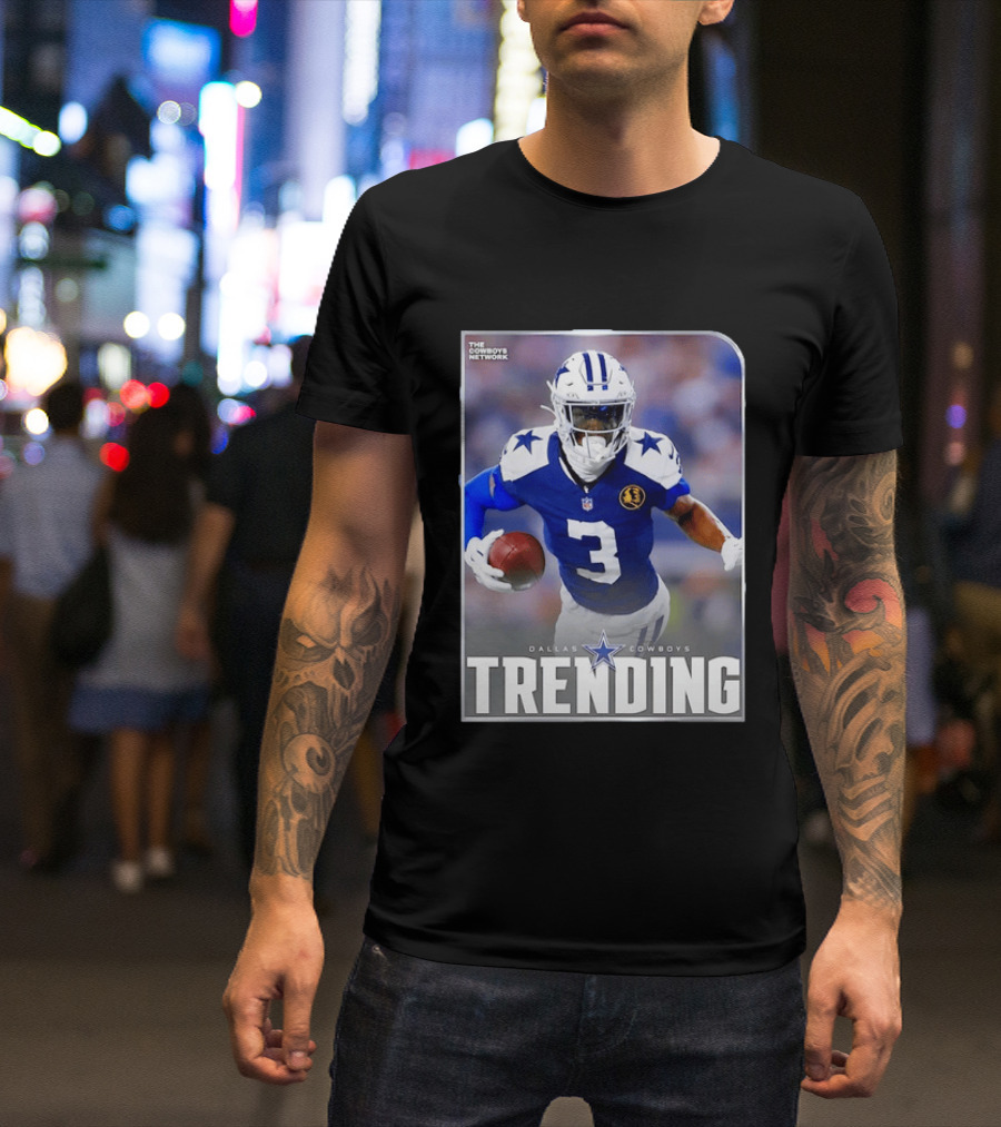 Dallas Cowboys Network Trending Number 3 Player Football T-Shirt