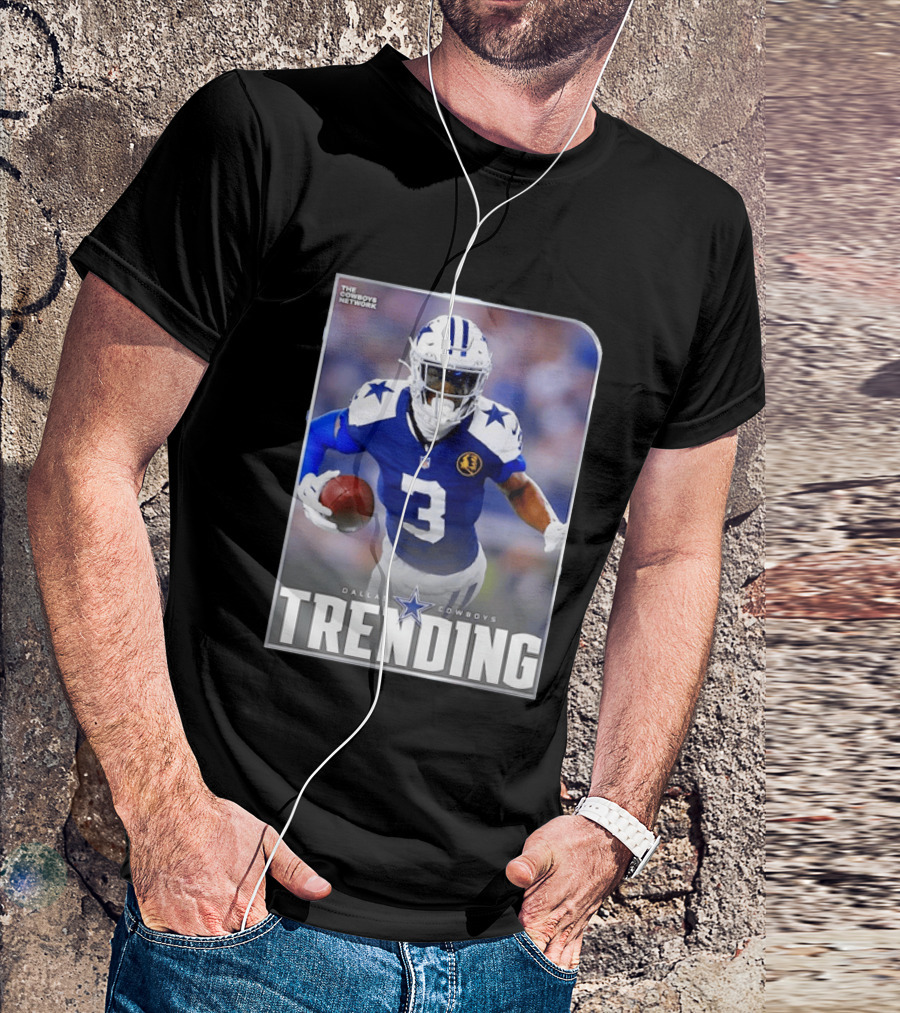 Dallas Cowboys Network Trending Number 3 Player Football T-Shirt