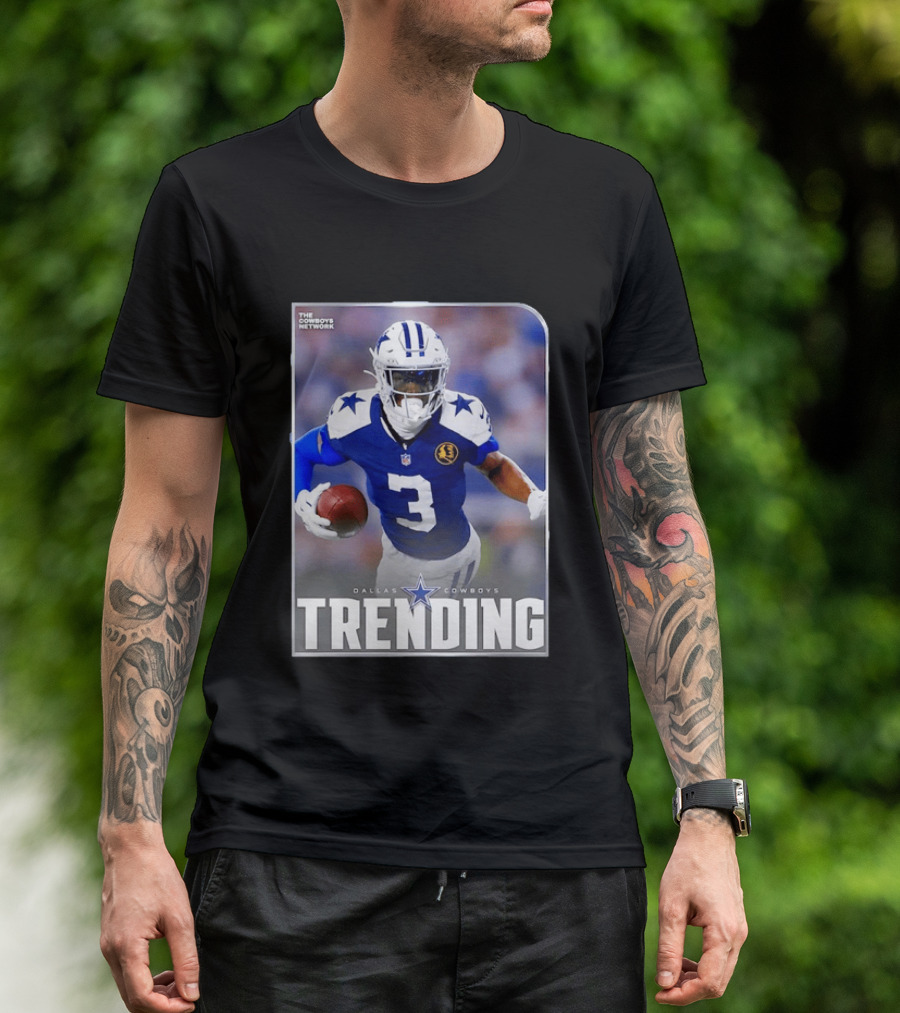 Dallas Cowboys Network Trending Number 3 Player Football T-Shirt