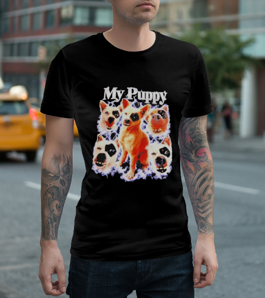My Puppy Australian Cattle Dog Blue Heeler Faces T-Shirt