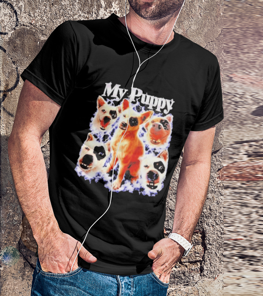 My Puppy Australian Cattle Dog Blue Heeler Faces T-Shirt