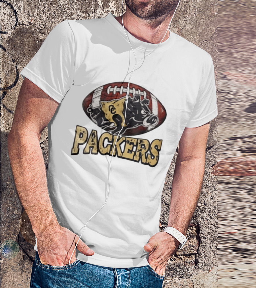 Colquitt County Packers Vintage Style Cartoon Boar Football T-Shirt