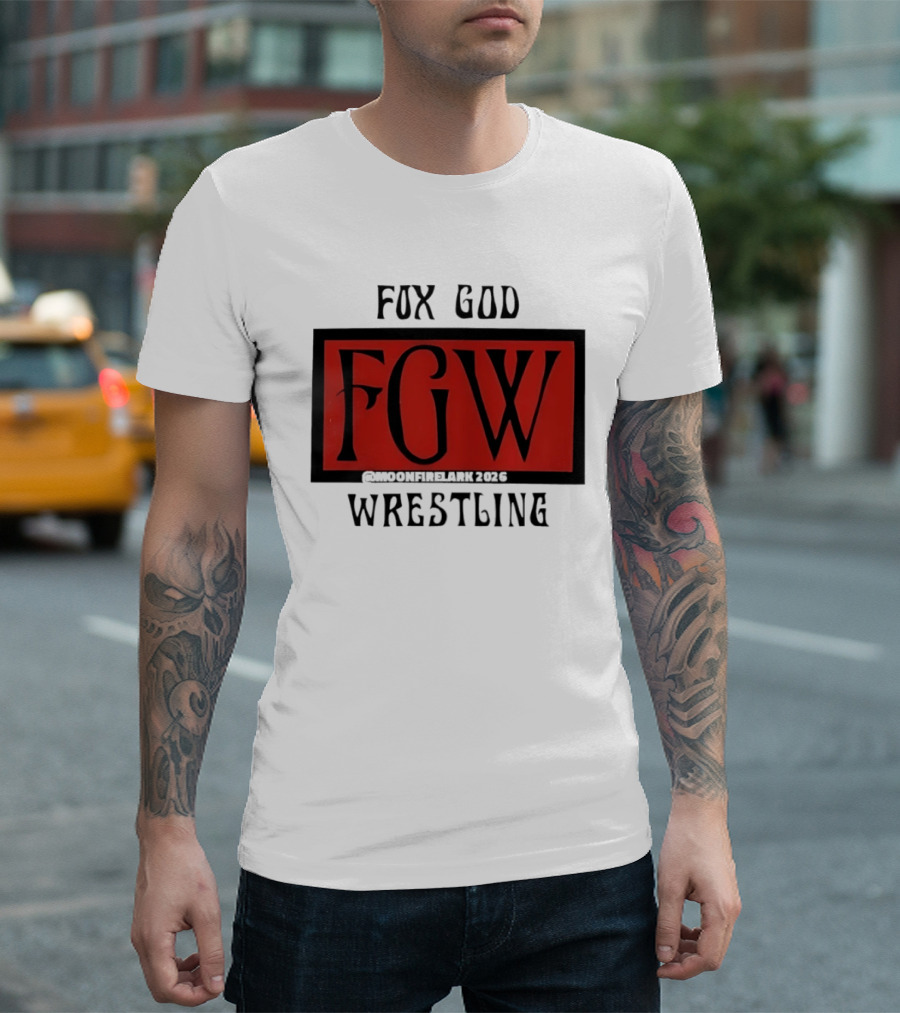 Fox God FGW Wrestling Moonfirelark 2025 Red T-Shirt