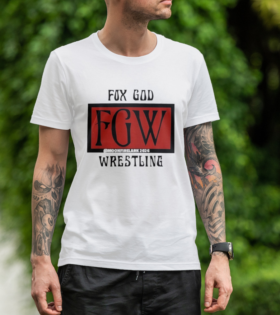 Fox God FGW Wrestling Moonfirelark 2025 Red T-Shirt